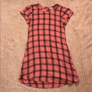 Pink/navy junior dress